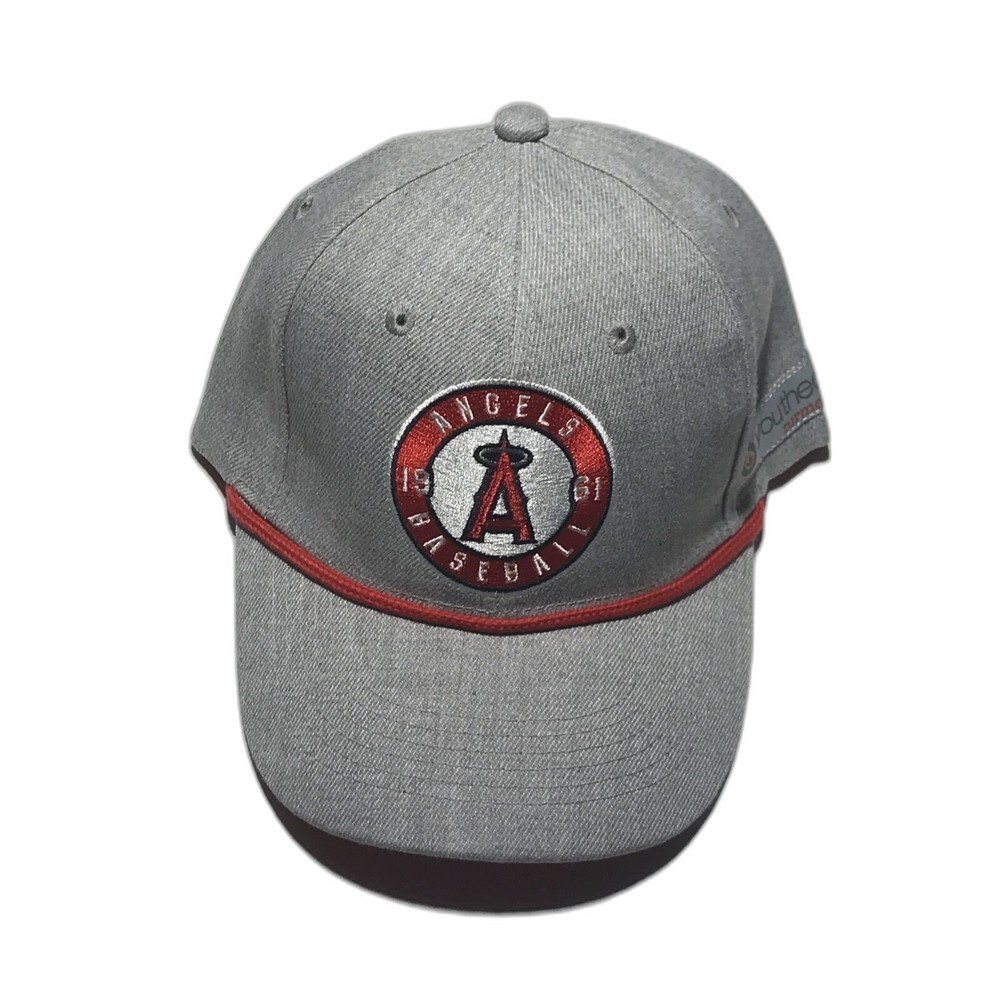 California Angels 1961 Baseball Snapback Hat Cap Gray Red Youtheory Turmeric LA